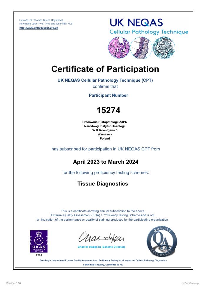 UK NEQAS Tissue Diagnostics 2023–24