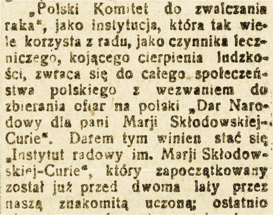 Od społeczeństwa dla Marii
