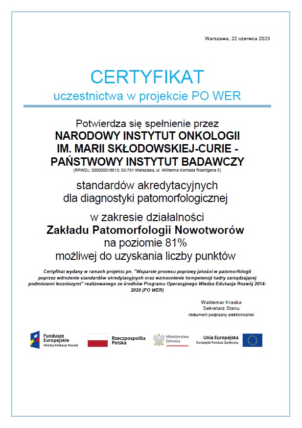 Certyfikat akredytacyjny